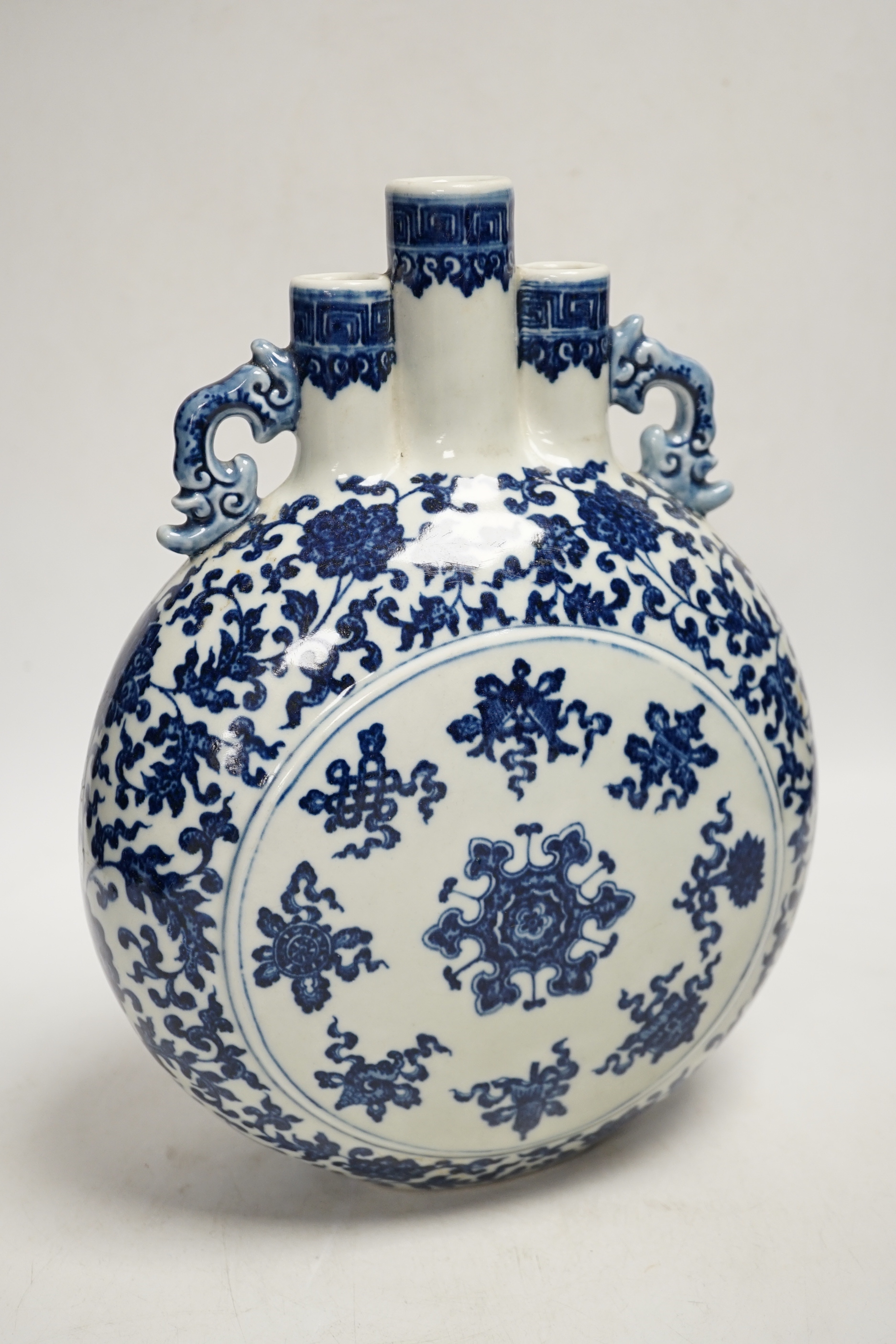 A Chinese blue and white moonflask, 28.5cm high